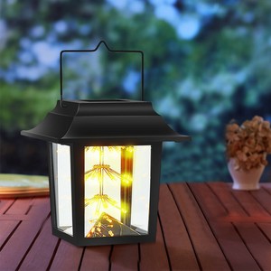 Outdoor Solar Lantern Led Hanging Lamp Lights Pathway Patio Garden