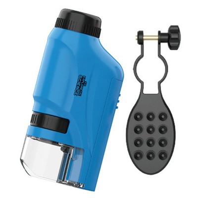 60-120x Mini Mikroskop LED beleuchtet Taschenmikroskop Weihnachtsgeschenke für Kinder
