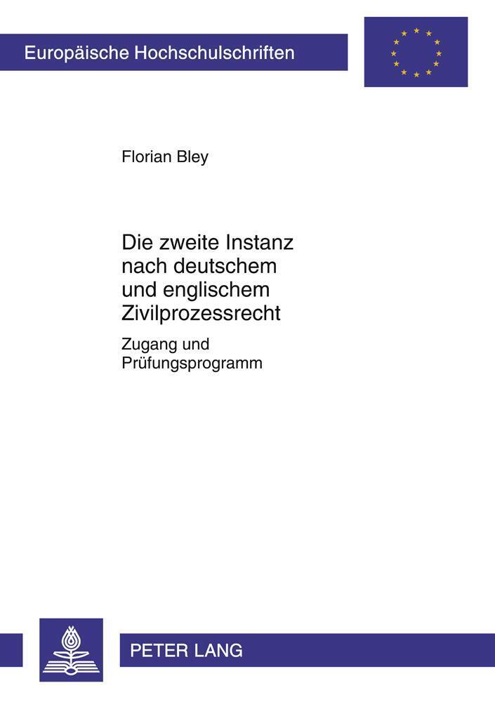 Thumbnail - Florian Bley | Die Zweite Instanz Nach Deutschem Und Englischem...