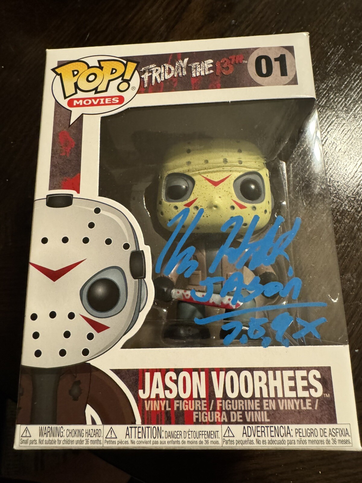 Funko Pop Jason Voorhees 01 Signed By Kane Hodder COA