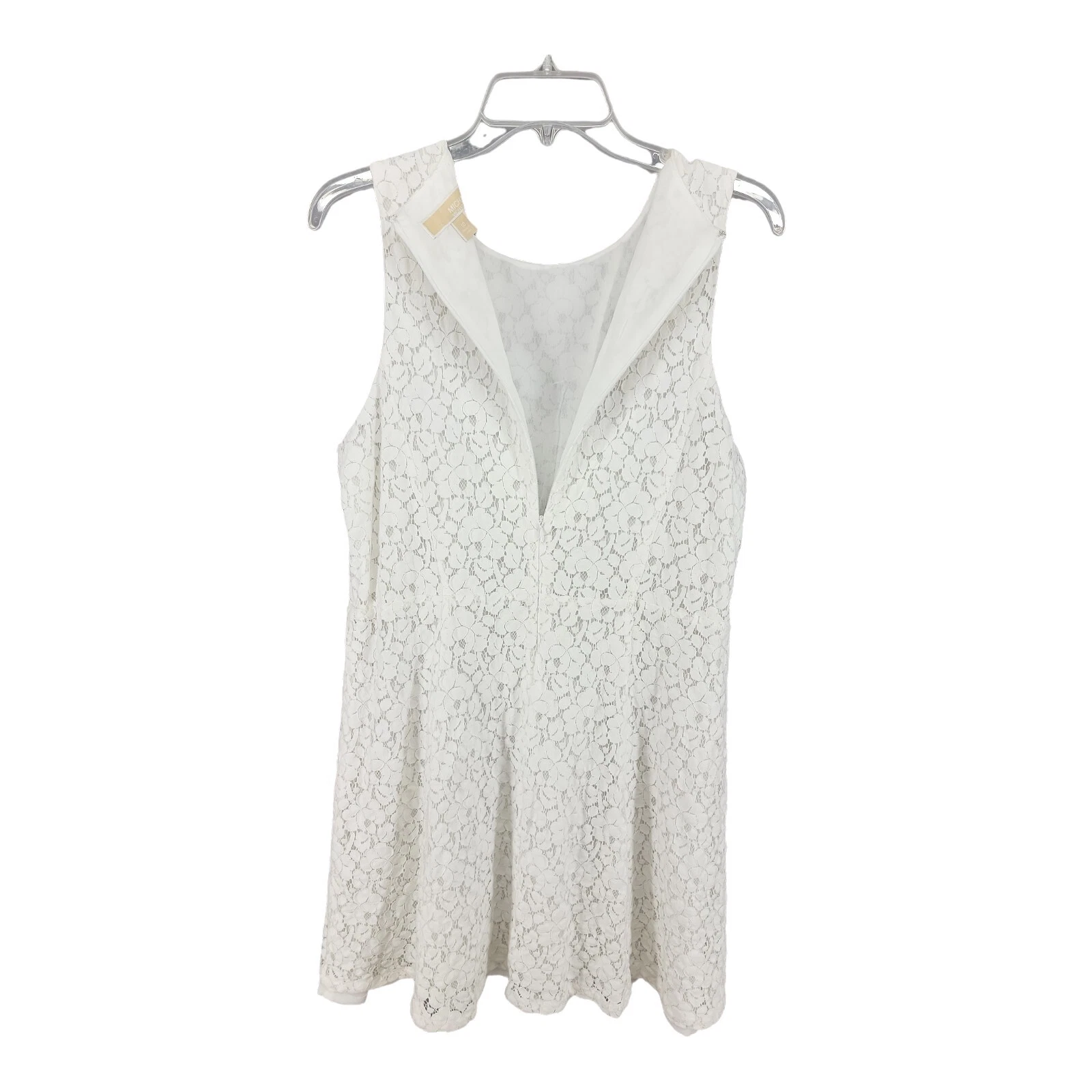 Abito donna Michael Kors pizzo floreale 10 senza maniche bianco carriera casual estivo