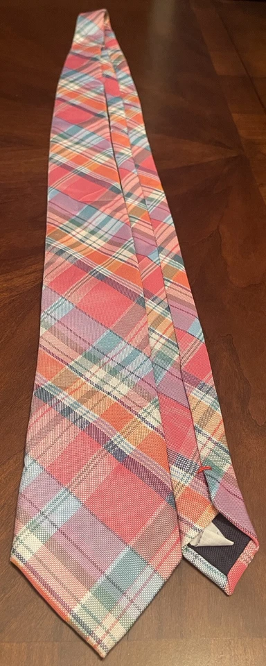 Izod Pink Green Blue 100% Polyester Men’s Neck Tie Made In China - Image 3 of 4