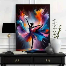 Beautiful Woman Framed Canvas Stretched Ready to Hang 50x40 Home decor Gift.