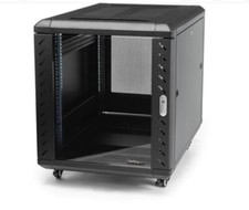 NEW Startech RK1236BKF 12U 36in Knock-Down Server Rack Cabinet with Casters