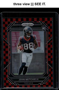 METCHIE Black Red Checker, JOHN III 2022 Panini Prizm SSP #316