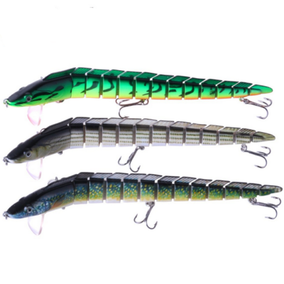 9/" Bass Striper Fishing Bait Swimbait Lure Life-like Eel Loach Multi-jointed