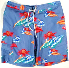 Chaps Ralph Lauren-Mens Boardshorts Swim Trunks Surfing Shorts, Large 36 Blue