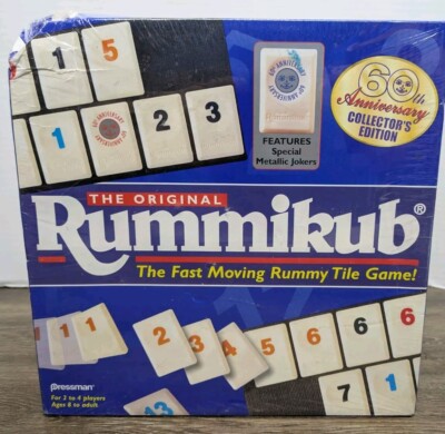 Rummikub 60th Anniversary Collector's Edition Game by Pressman 1997 NEW Sealed 