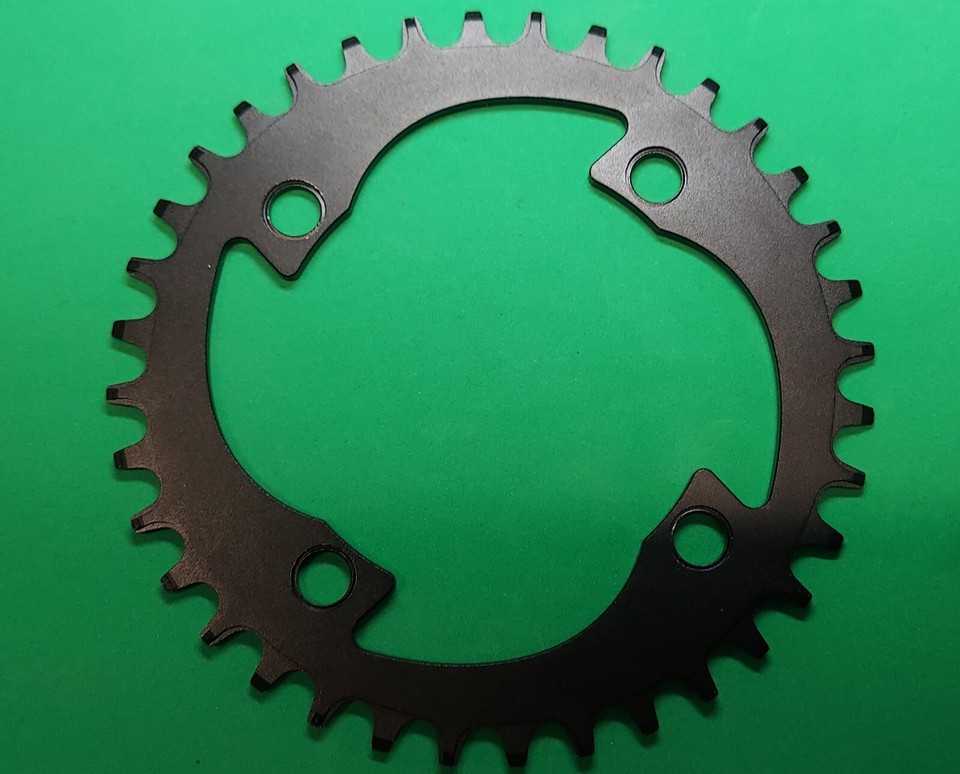 Clarks CNC 7075 T6 Alloy Narrow-Wide Chainring - 104BCD, 30-38T Options, For MTB & Hybrid Bikes