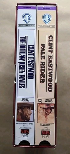 Clint Eastwood 2-Tape Western Set (VHS, 1992) Outlaw Josey Wales + Pale Rider - Picture 2 of 14