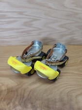 VTG Metal Trainer Skates Union Hardware Yellow Plastic Upper Adjustable U.S.A.