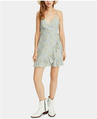 free people all my love printed wrap dress