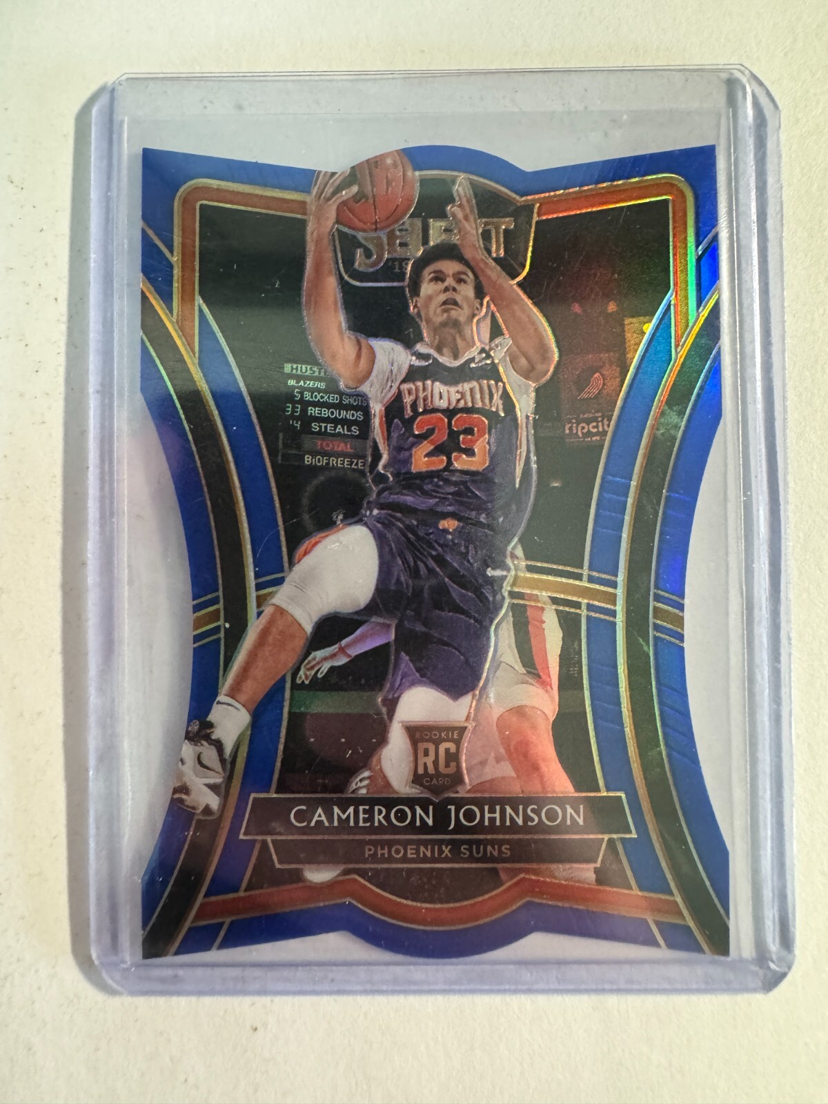 K215,547 - 2019-20 Select Prizms Blue Die Cut #154 Cameron Johnson #/249