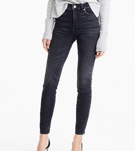 high-rise toothpick jean Charcoal wash 