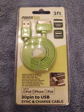PowerXcel 30 pin to USB Sync Charge Cable for Apple iPod iPhone iPad NIP
