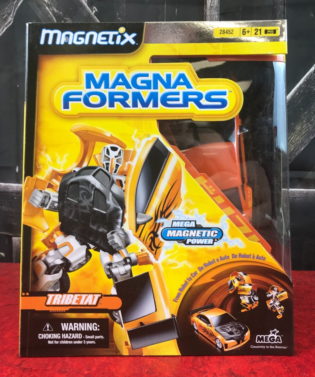 NIB Mega Magnetic Magnetix Magna Formers TRIBETAT Robot Car