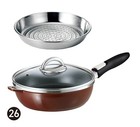 Asahi Light Metals Frying pan 26cm All Pan Zero with Steamer  Made in Japan New