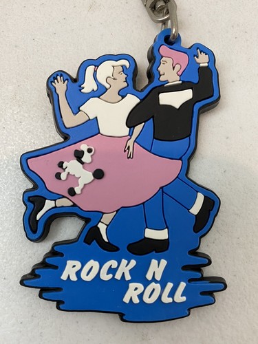 Rock N Roll Dancers 1998 Retro Soft Key Chain Cobbs Route 66 3D PVC #22A - Picture 2 of 3