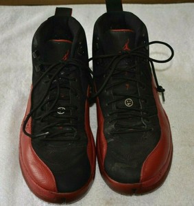 jordan shoes 12 black red