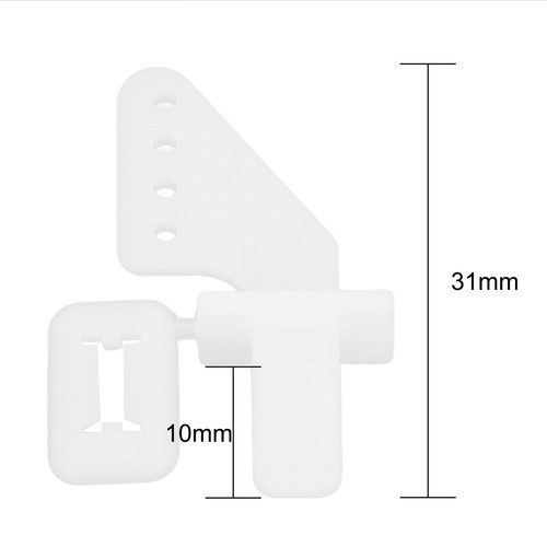 US 20 Sets 4 Hole Control Horns Clevis Kit KT Rudder Angle For RC Airplane ID - Photo 4 sur 12