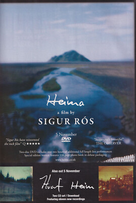 Sigur Ros - Heima 2007 Film Release Full Page Print Advert