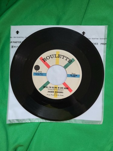 JIMMIE RODGERS - OH-OH I'M FALLING IN LOVE AGAIN / THE LONG HOT SUM Mint Cleaned - Picture 2 of 2