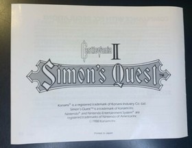 Castlevania II: Simon's Quest Nintendo NES Complete CIB PARTIAL SEAL *GREAT* 🔥 