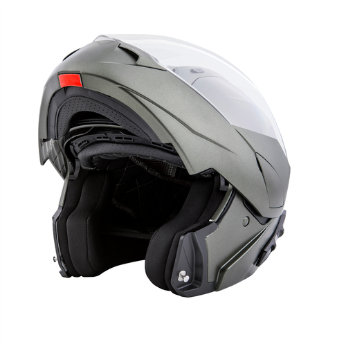 Piaggio Modular Motorcycle Flip Front Helmet Army Green New 606716M0 eBay