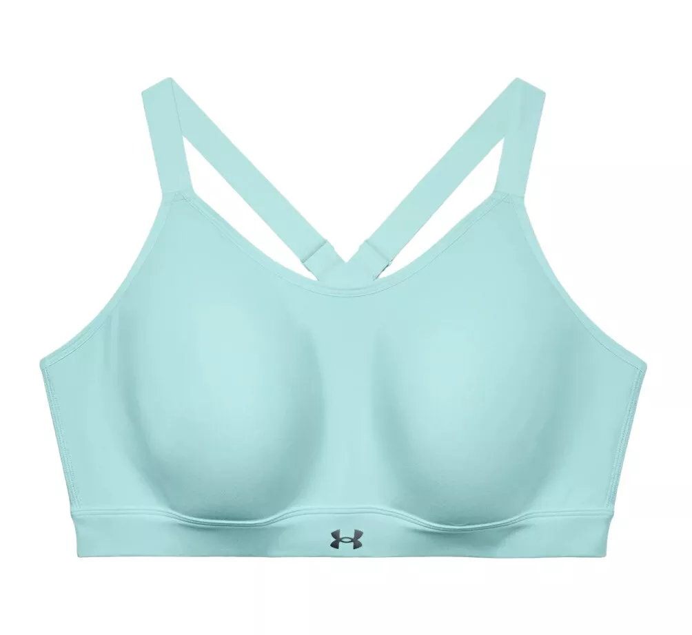 Underarmour Womens 2X Sports Bra 50/52 DDD Blue X Strap Molded Cup  Activewear