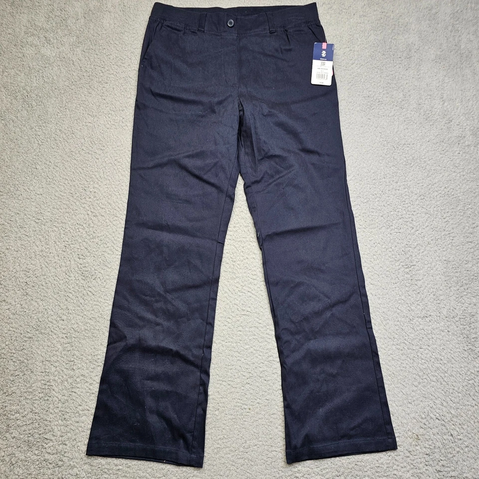 Pantalones IZOD Juveniles 14.5 Azul Niñas Ropa Escolar Frente Plano Informales Pantalones Foto 2 de 4