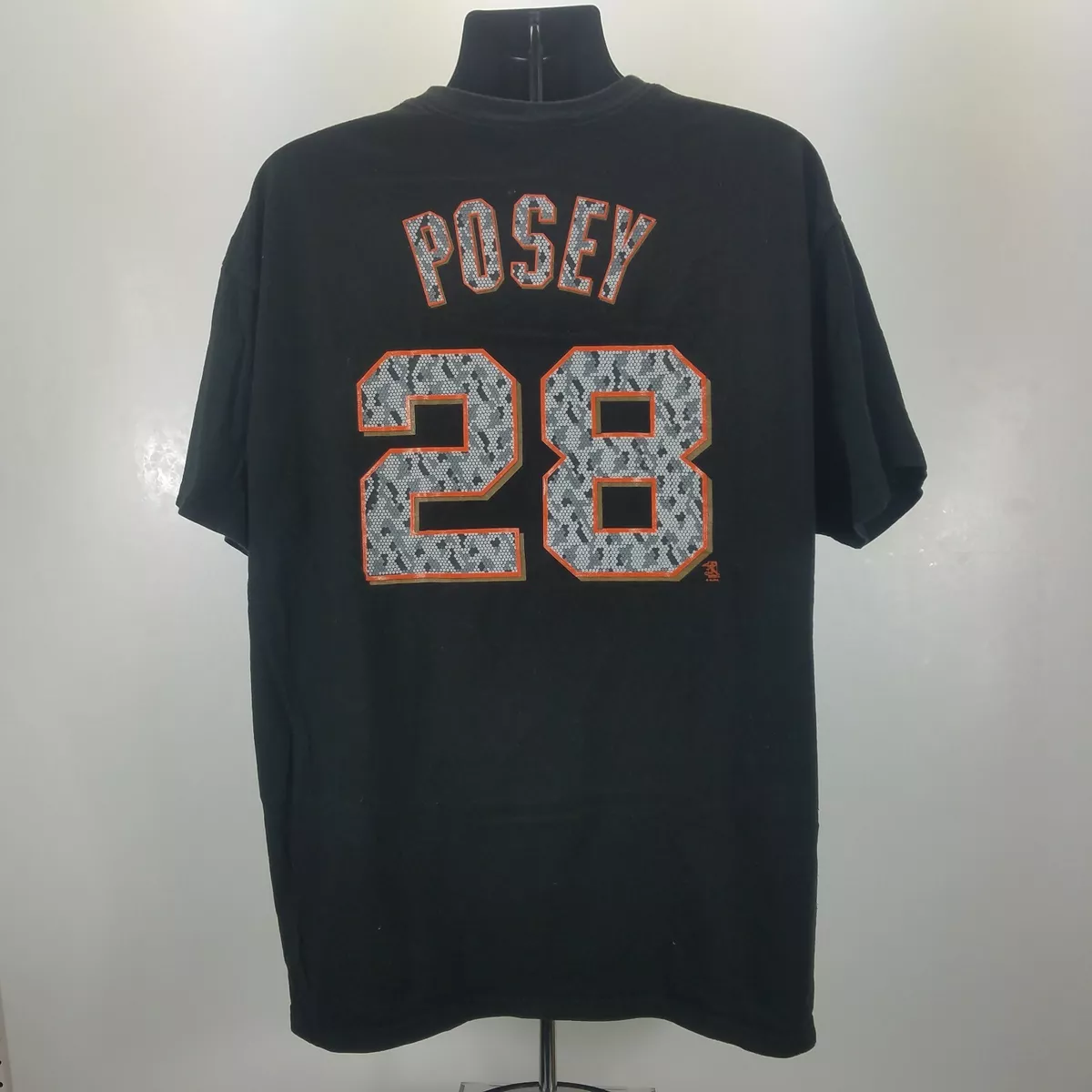 MLB San Francisco SF Giants Majestic T-Shirt Buster Posey Size 2XL XXL Camo  28