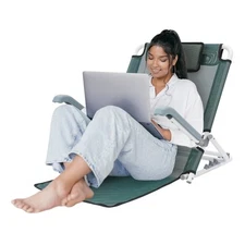 Adjustable Bed Backrest Support, Foldable Sit-up Back Rest with Armrest