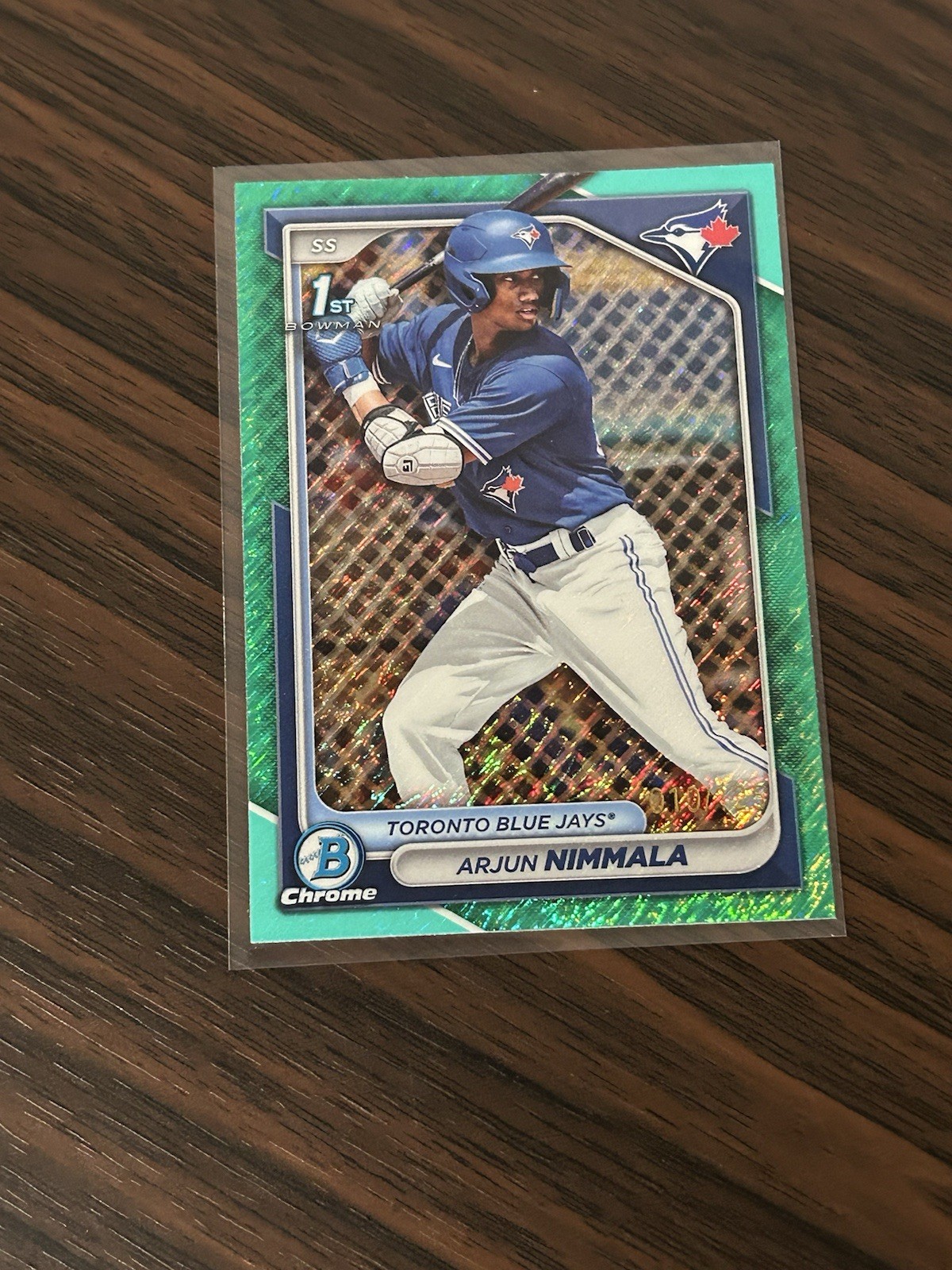 2024 Bowman - Chrome Prospects Arjun Nimmala #BCP-142 Aqua Shimmer Refractor/125