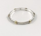 Weave Bangle Bracelet. #734 Brighton Silver Gold Textured