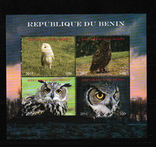 Benin 2011 Owls Sheetlet Unlisted UM