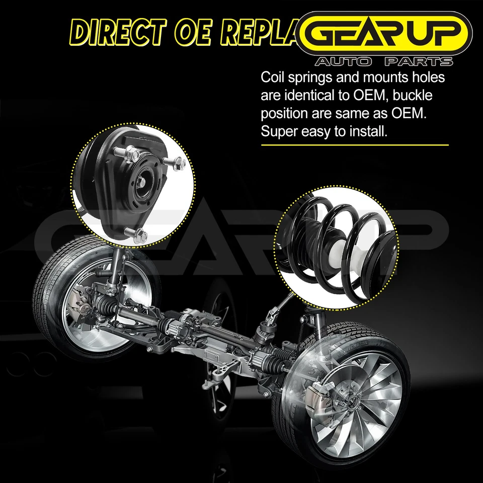 1.38inch Shocks Front Rear Shock Absorbers Set For Isuzu NPR / NQR / NRR - Image 4 of 4