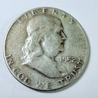 1952 50C Franklin Half Dollar 90% Silver Circulated US Coin Free Ship #8431
