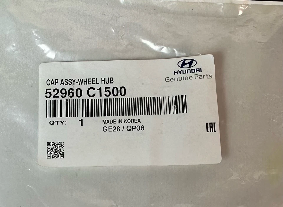 Tapa central de rueda OEM Hyundai para Sonata 2015-2018 (1 pieza) 52960-C1500 Foto 3 de 3