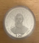 CIVIL WAR Thomas J. "Stonewall" Jackson 1824-1863 $20 999 SILVER COIN COA #10103