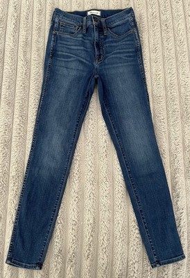 Madewell 10'' Roadtripper Jeans Women Size 25 Blue Stretch Cropped Actual 27x26.5