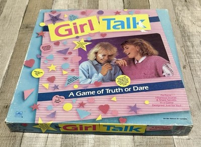 Vintage 1988 Girl Talk Board Game Truth or Dare Zits Stickers Near Complete Nice