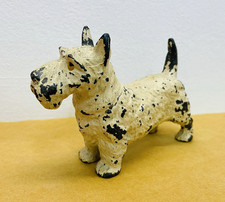 Kaltbemalt* Antik Gusseisen Scottish Terrier/Scottie Hund Briefbeschwerer Figur
