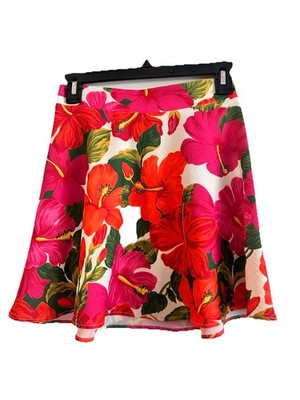 Show Me Your Mumu Bahama Mama Mini Skirt Floral Hibiscus Tropical Size Small