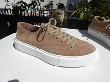 POLLINI Premium Uomo XL-Extralight Scarpe Sneaker Pelle Beige Italy Tg.45 Nuove