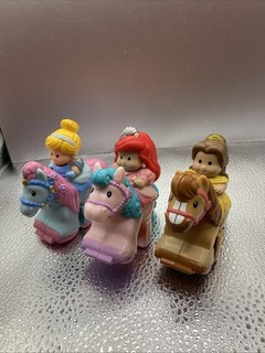 Lot Of 3 FP Little People Klip Klop Horses Princess Cinderella Ariel Belle