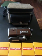 Vintage Bell And Howell Optronic eye Movie Camera And 4 Packs Film And case