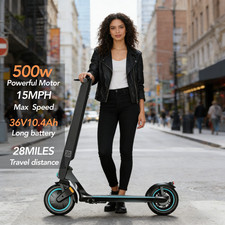 Lirpe R1 Pro Max Electric Scooter, 500W Motor 15MPH 28Miles Range, 36V 10.4Ah