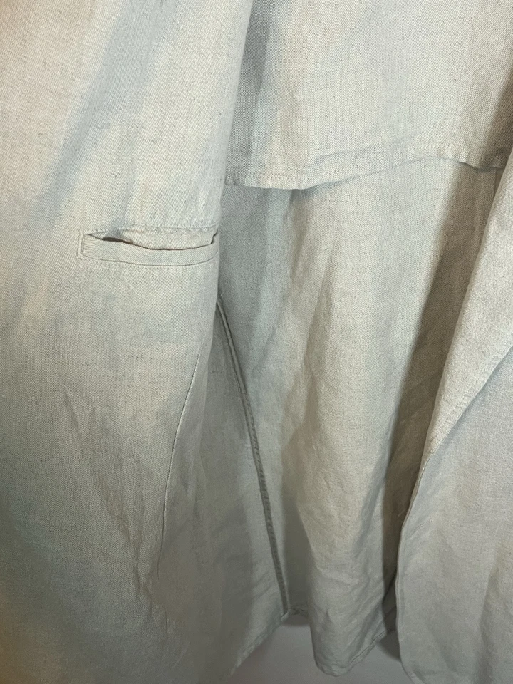 Blazer Abrigo Deportivo LL Bean Para Hombre Chaqueta Talla 44 Alto Mezcla de Lino Beige Tostado Foto 4 de 4