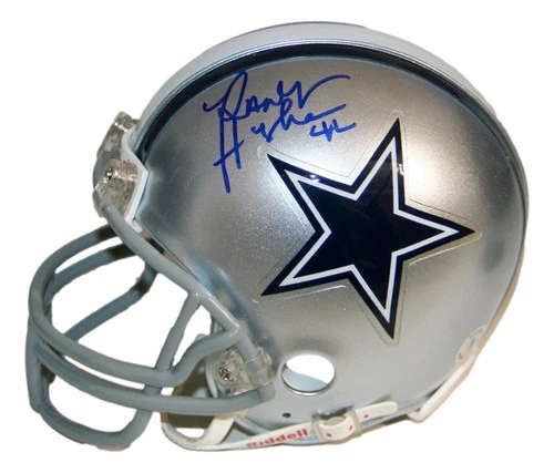 Randy Hughes Autographed Dallas Cowboys Mini Helmet BAS Beckett