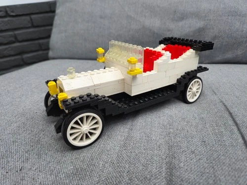 LEGO 395 Vintage Car 1976 Classic Set White Rolls Royce Style w/ Instructions
